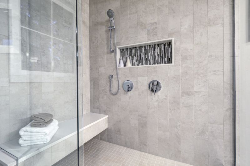 Open Concept Shower with Niche Storage
