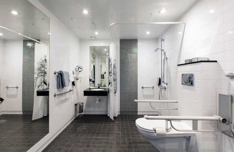 Compact Shower with Space-Saving Fixtures